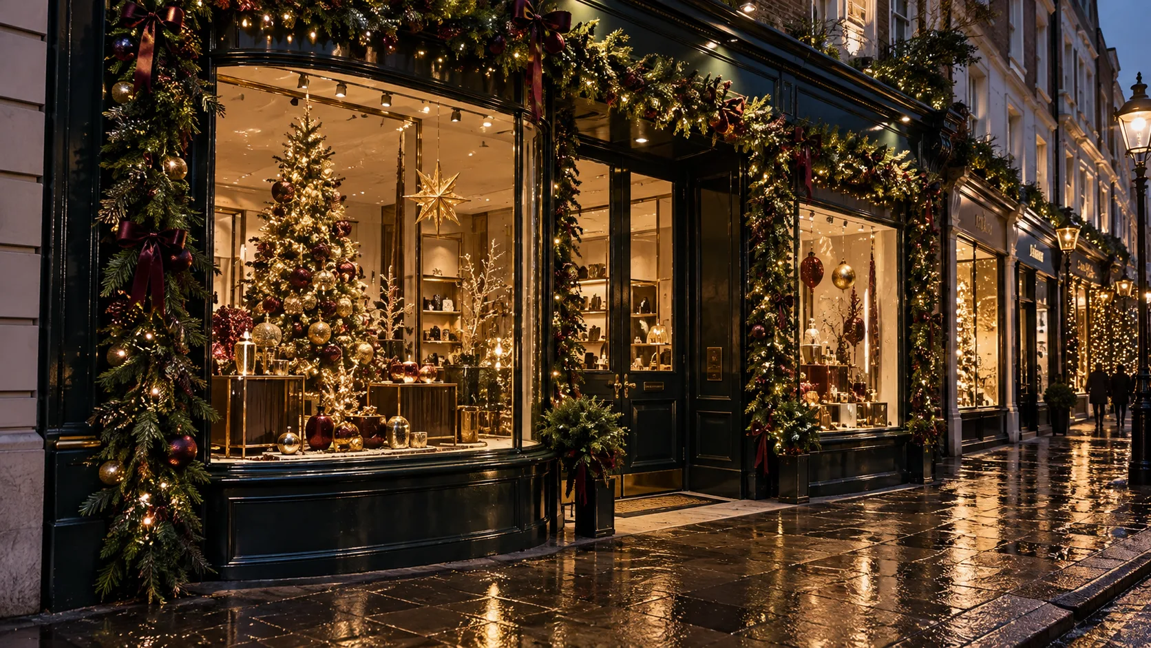 Festive Boutique illustrative Christmas lighting concept