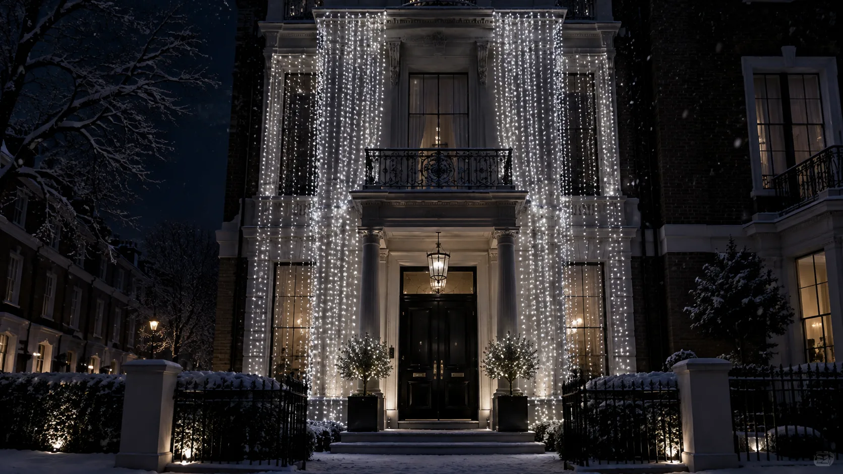 Snowfall Sparkle illustrative Christmas lighting concept