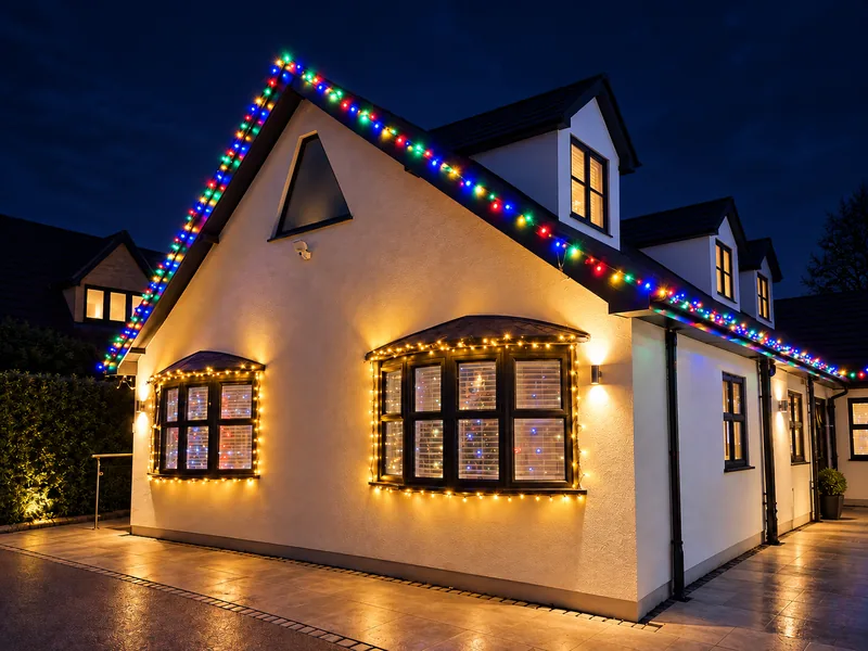 Detached Home, Basildon lit for Christmas