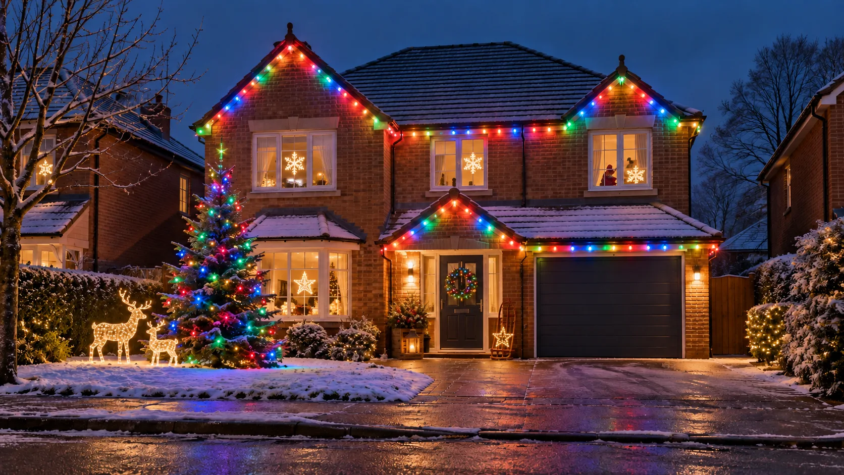 Colour Pop illustrative Christmas lighting concept