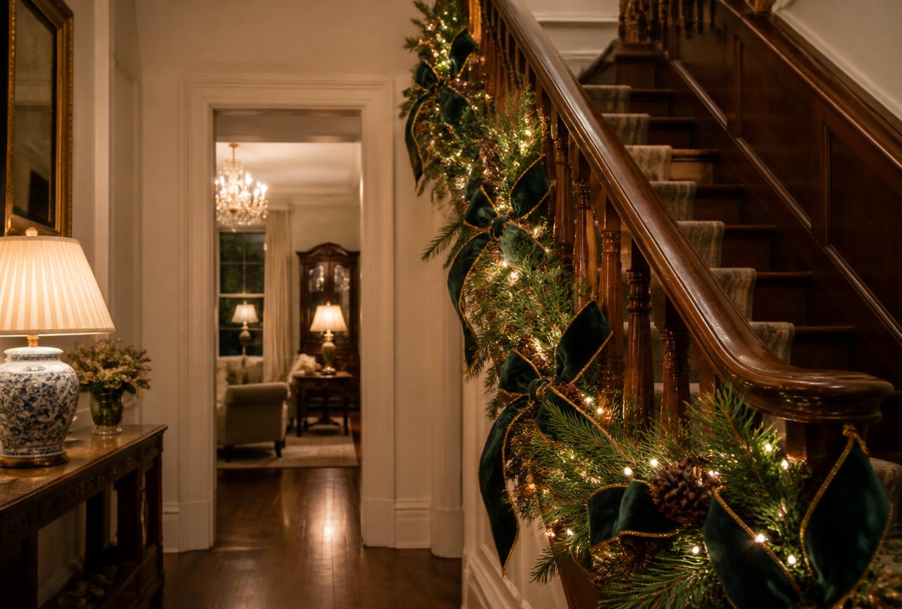 Christmas Garlands: Doors, Stairs, Mantels and Trees