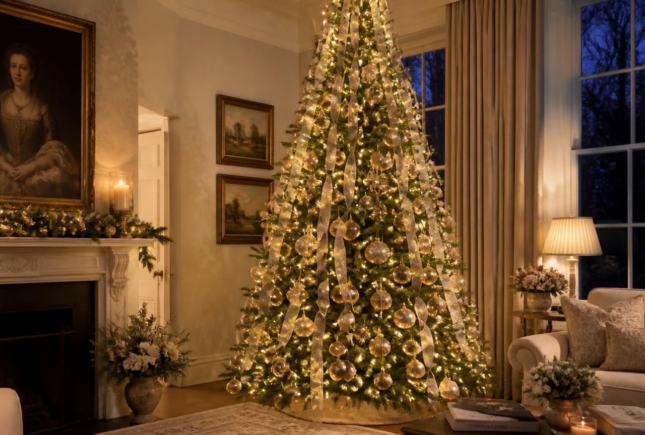 How a Professional Decorates a Christmas Tree